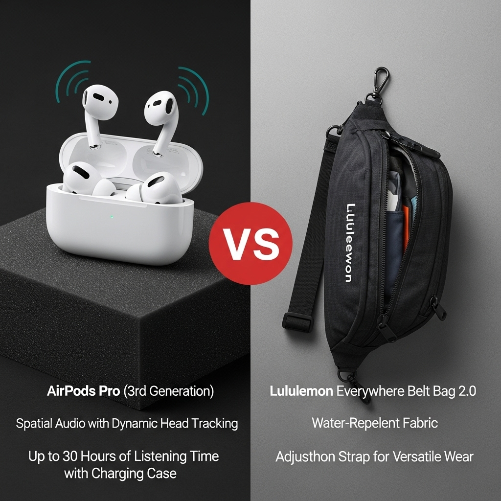 Comparison of AccessoriesAirPods Pro (3rd generation) vs. Lululemon Everywhere Belt Bag 2.0