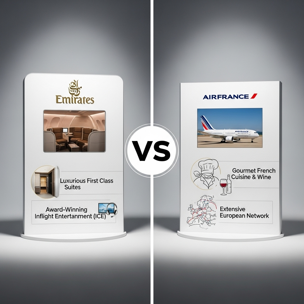 Comparison of AirlinesEmirates vs. Air France
