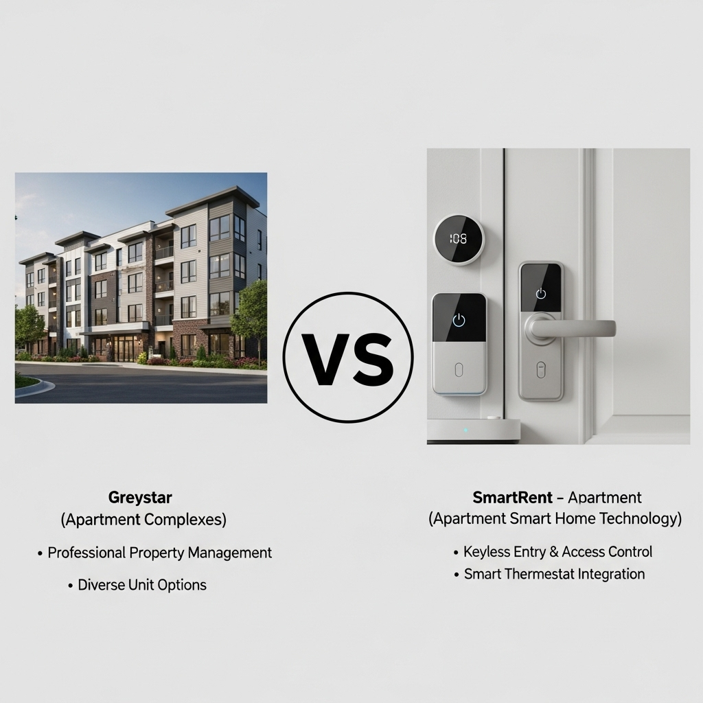 Comparison of Apartment complexesGreystar (Nationwide Apartment Management) vs. SmartRent (Apartment Smart Home Technology)