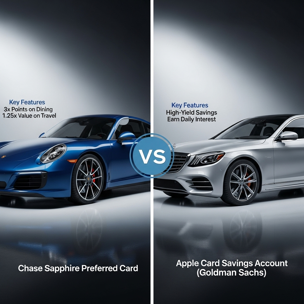 Comparison of Banking servicesChase Sapphire Preferred Card vs. Apple Card Savings Account (Goldman Sachs)