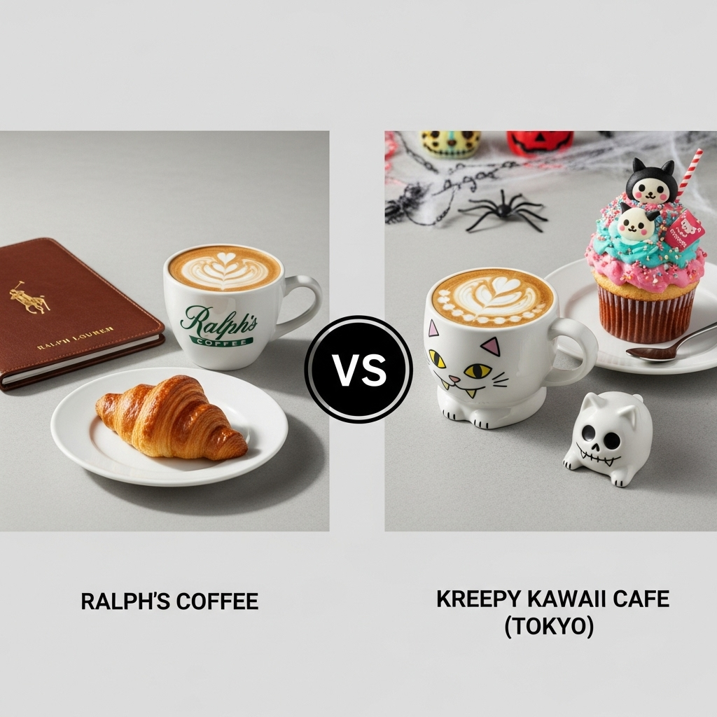 Comparison of CafésRalph's Coffee vs. Kreepy Kawaii Cafe (Tokyo)