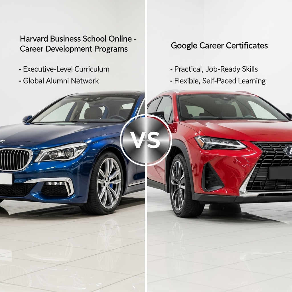 Comparison of Career development programsHarvard Business School Online vs. Google Career Certificates