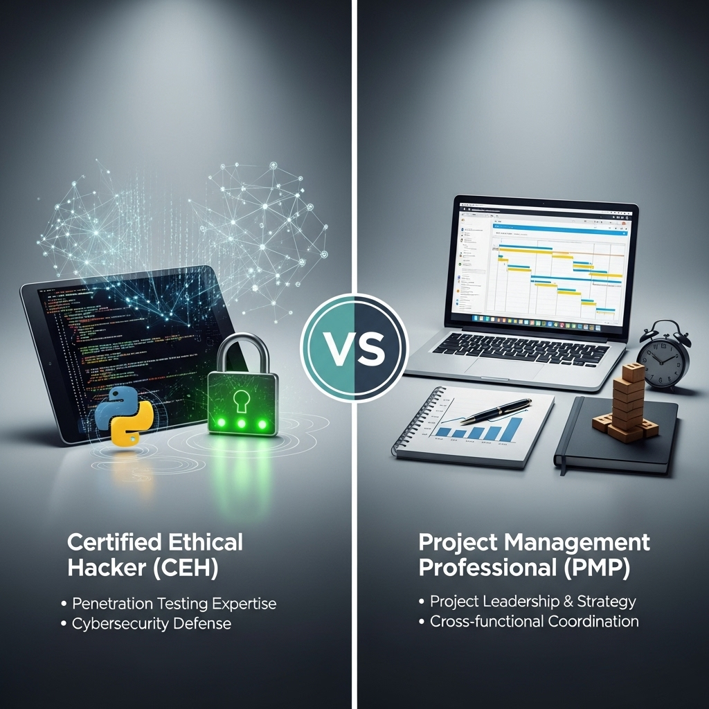 Comparison of CertificationsCertified Ethical Hacker (CEH) vs. Project Management Professional (PMP)