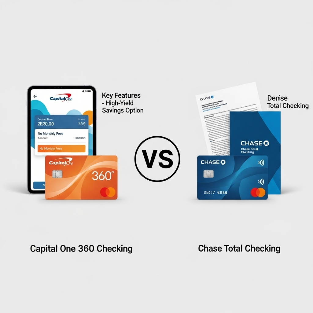 Comparison of Checking accountsCapital One 360 Checking vs. Chase Total Checking