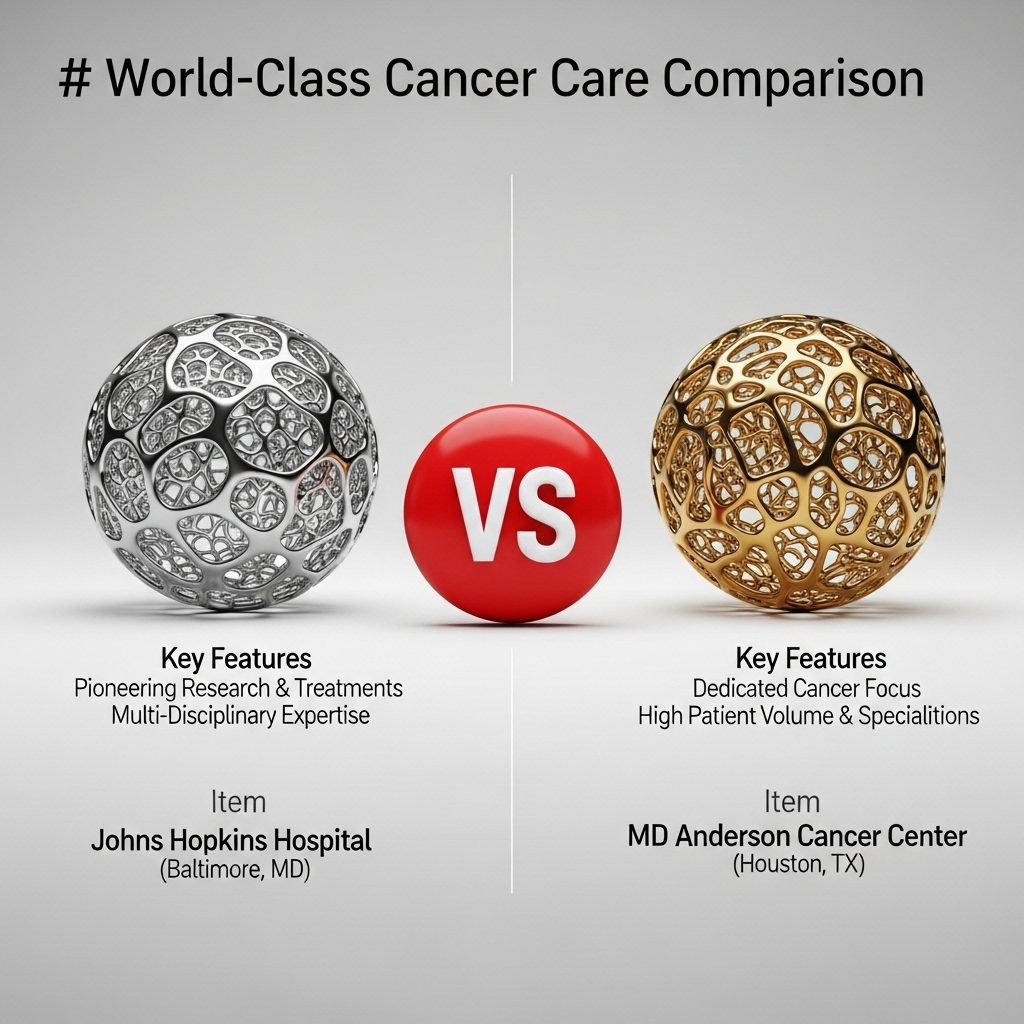 Comparison of ClinicsJohns Hopkins Hospital (Baltimore, MD) vs. MD Anderson Cancer Center (Houston, TX)