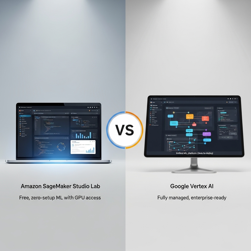 Comparison of Cloud servicesAmazon SageMaker Studio Lab vs. Google Vertex AI