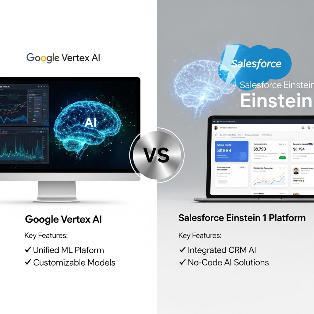 Comparison of Cloud servicesGoogle Vertex AI vs. Salesforce Einstein 1 Platform