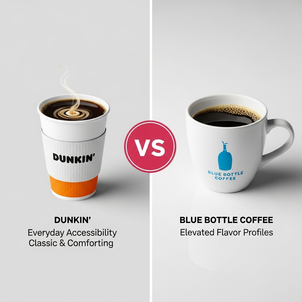 Comparison of Coffee brandsDunkin' vs. Blue Bottle Coffee