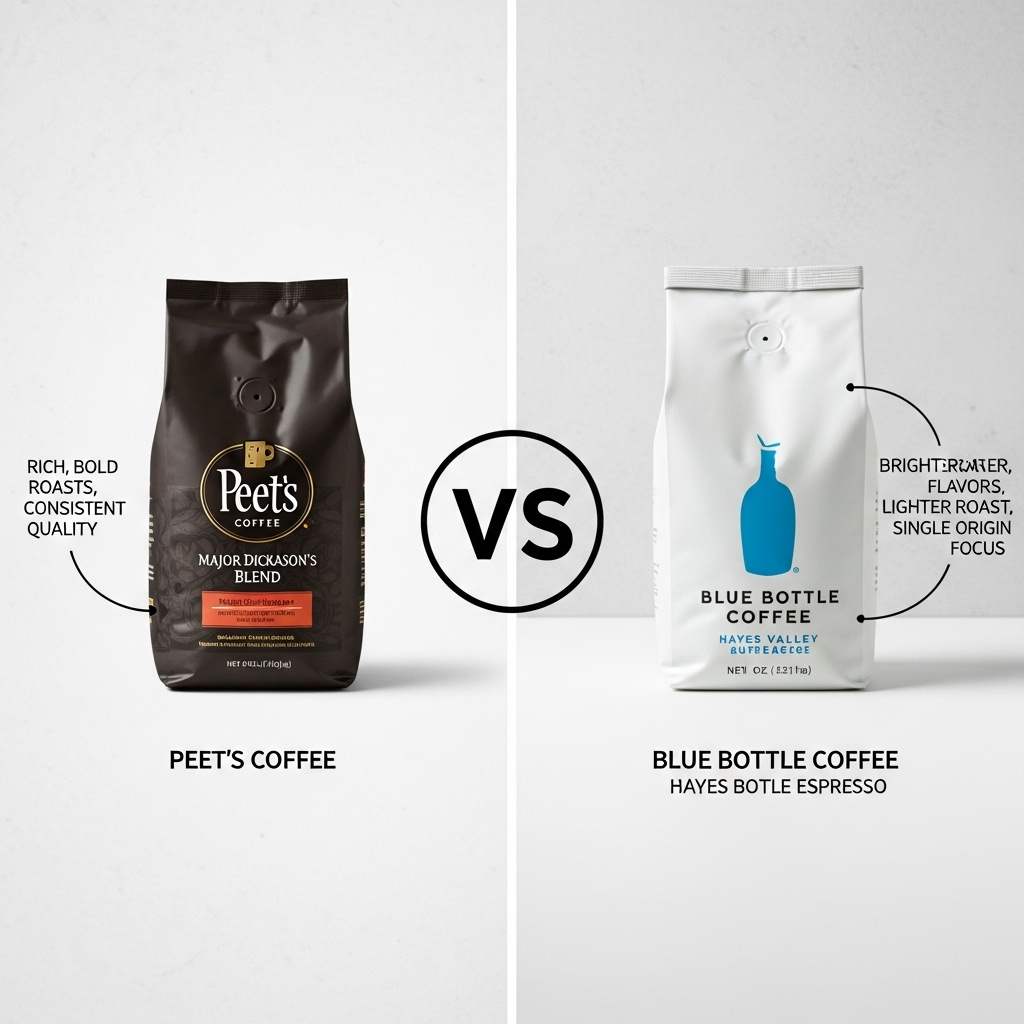 Comparison of Coffee brandsPeet's Coffee vs. Blue Bottle Coffee