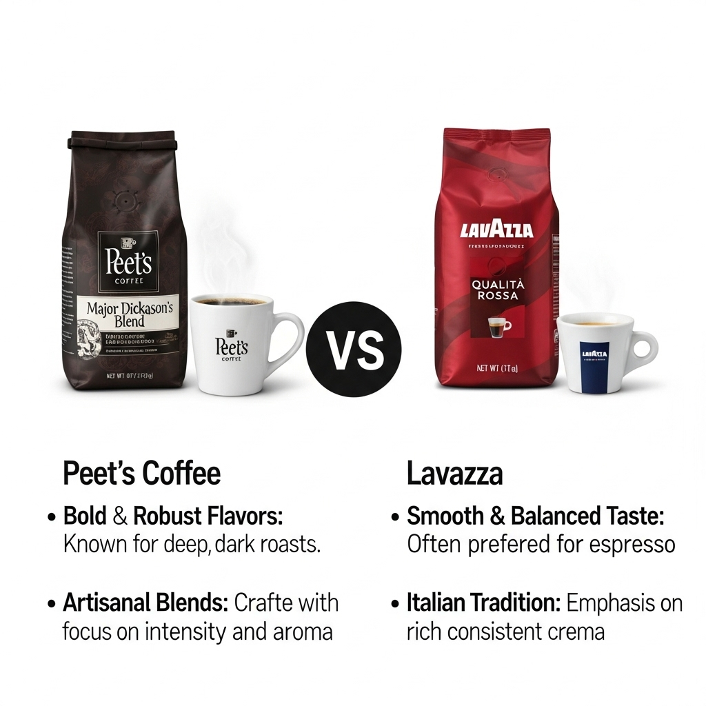 Comparison of Coffee brandsPeet's Coffee vs. Lavazza