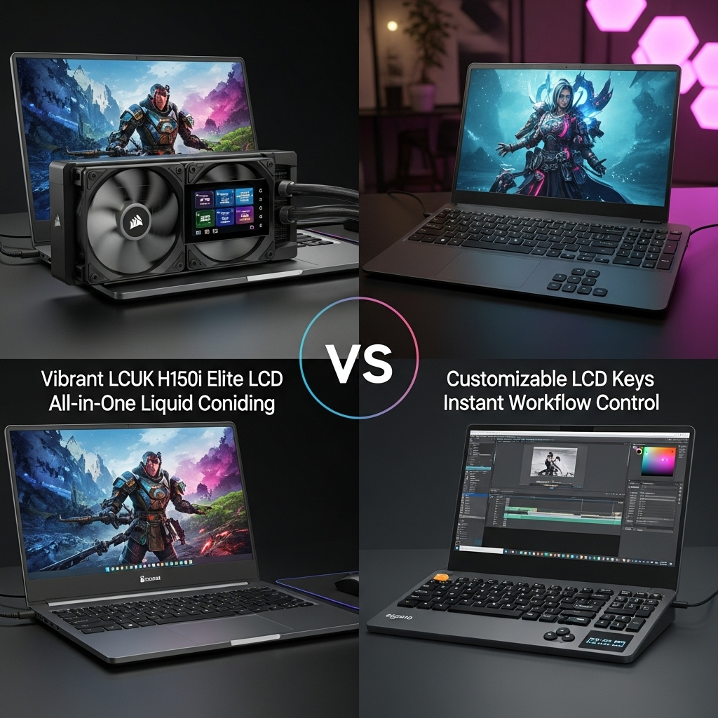 Comparison of Computer peripheralsCorsair iCUE LINK H150i Elite LCD vs. Elgato Stream Deck MK.3