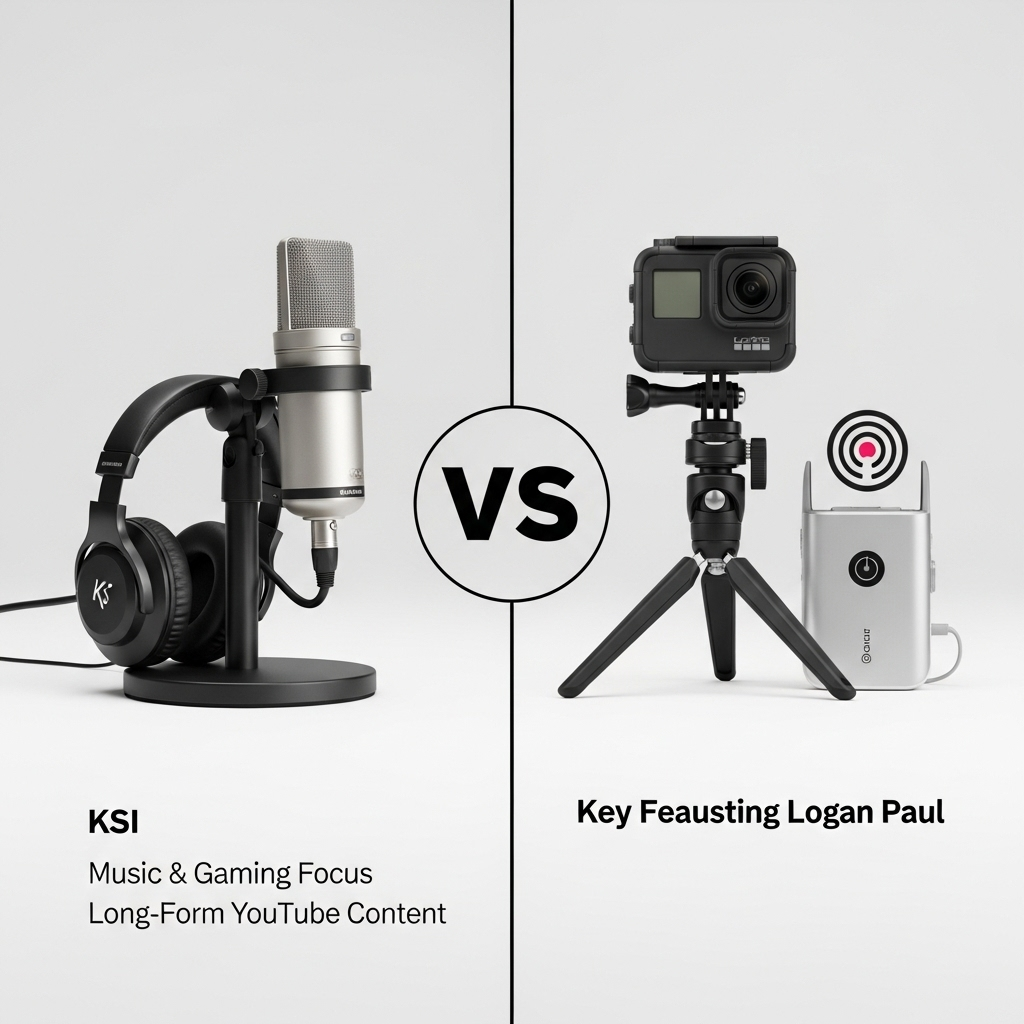 Comparison of Content creatorsKSI vs. Logan Paul