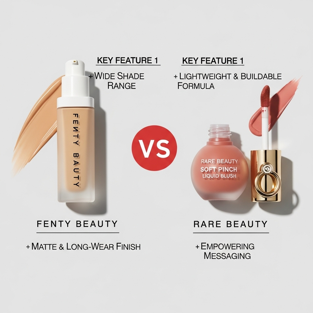 Comparison of Cosmetic brandsFenty Beauty vs. Rare Beauty