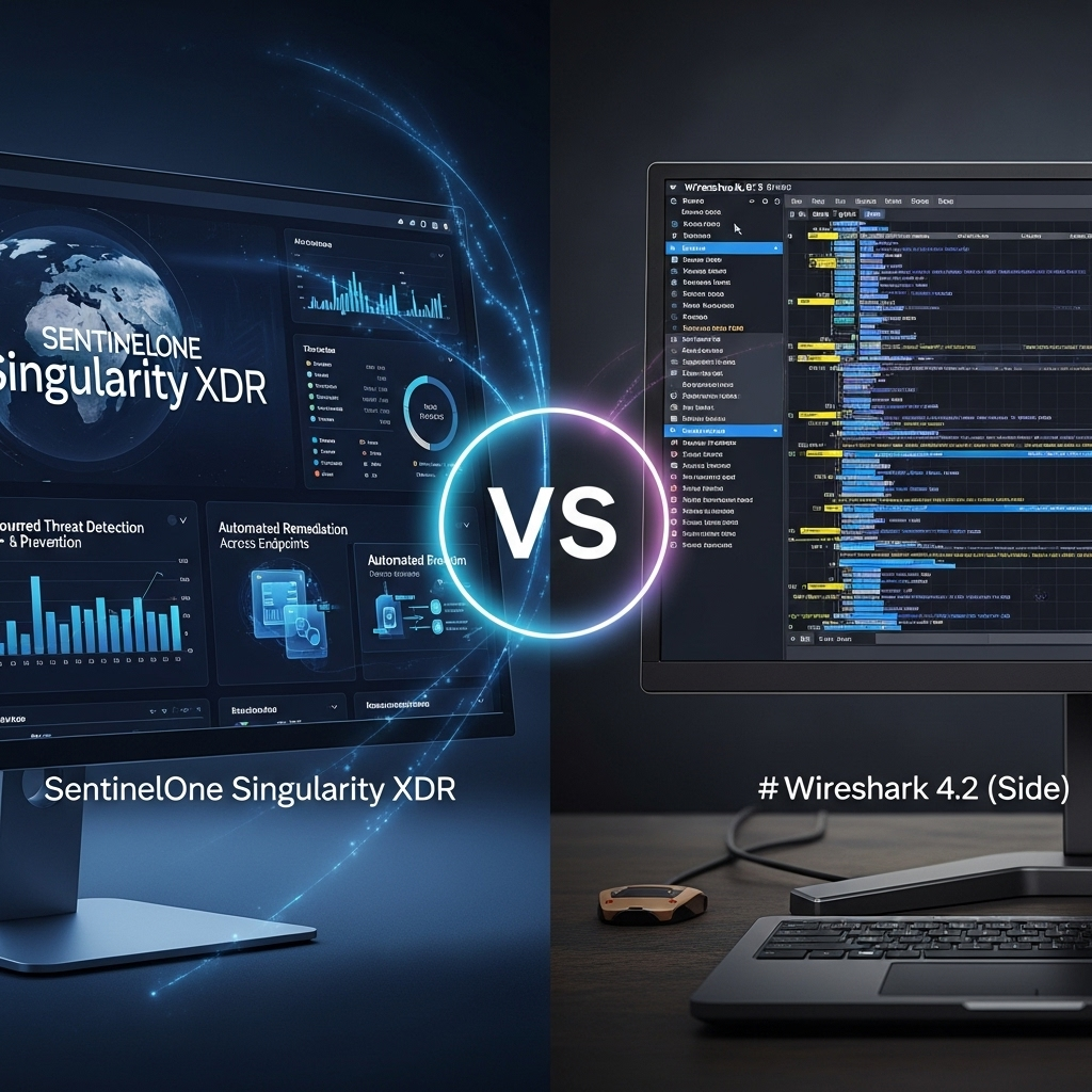 Comparison of Cybersecurity toolsSentinelOne Singularity XDR vs. Wireshark 4.2