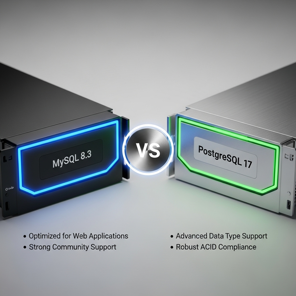 Comparison of Database systemsMySQL 8.3 vs. PostgreSQL 17