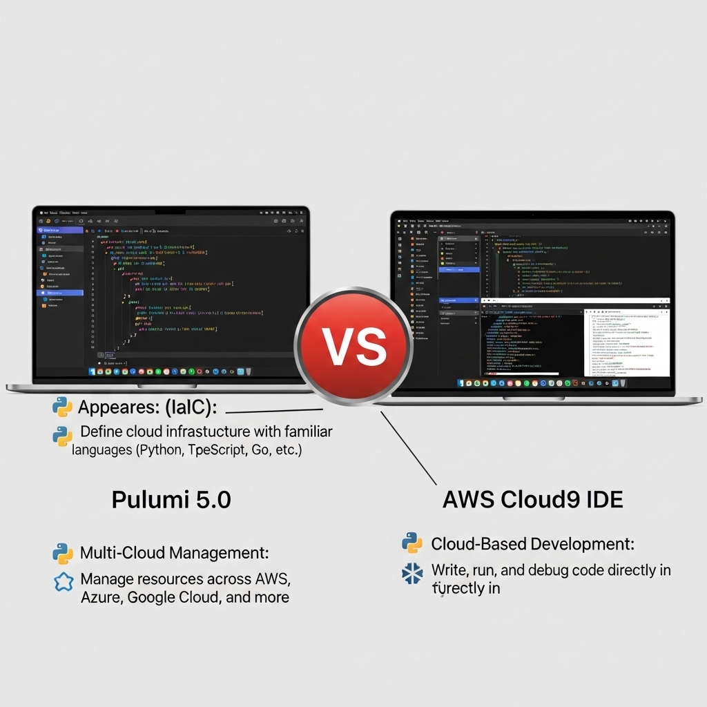 Comparison of Development toolsPulumi 5.0 vs. AWS Cloud9 IDE