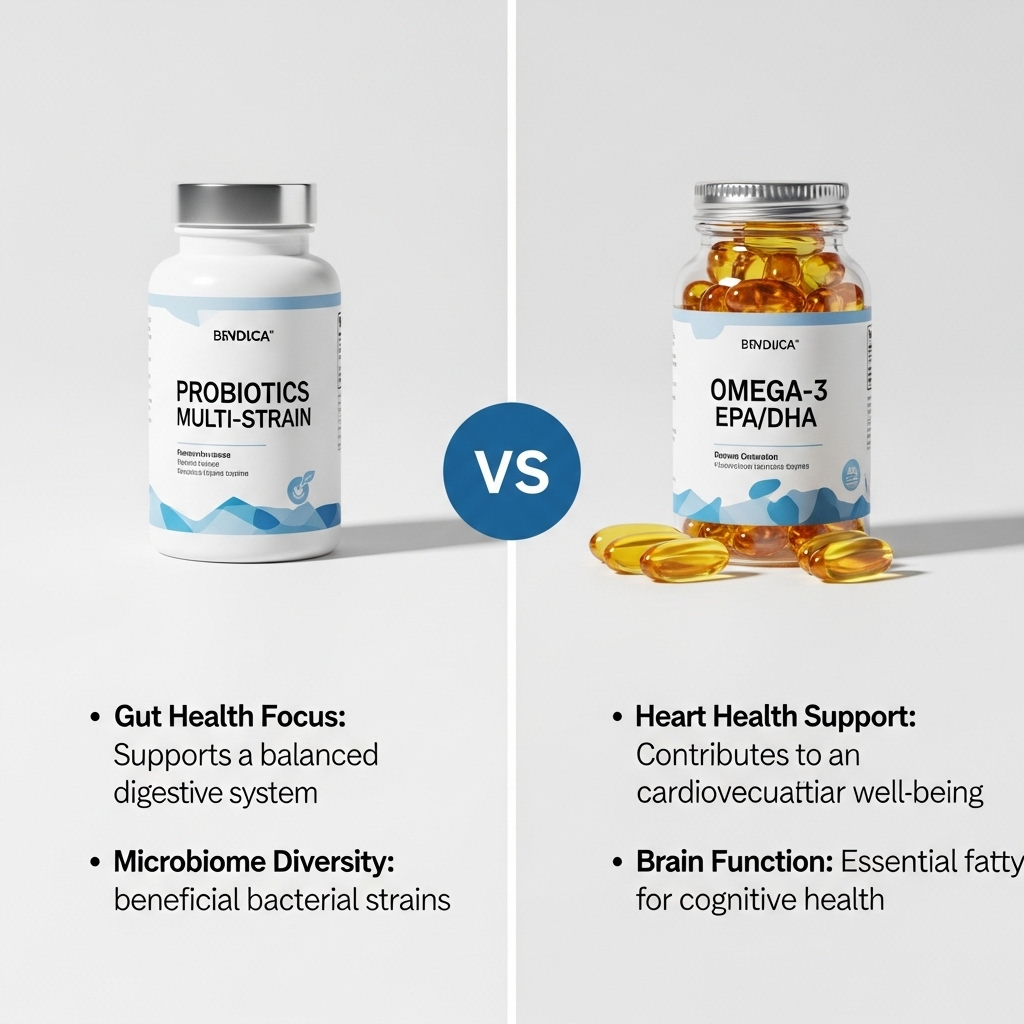 Comparison of Dietary supplementsProbiotics (Multi-Strain) vs. Omega-3 Fatty Acids (EPA/DHA)