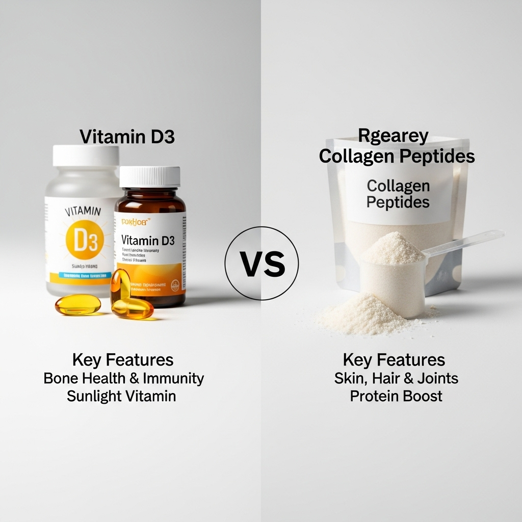 Comparison of Dietary supplementsVitamin D3 vs. Collagen Peptides