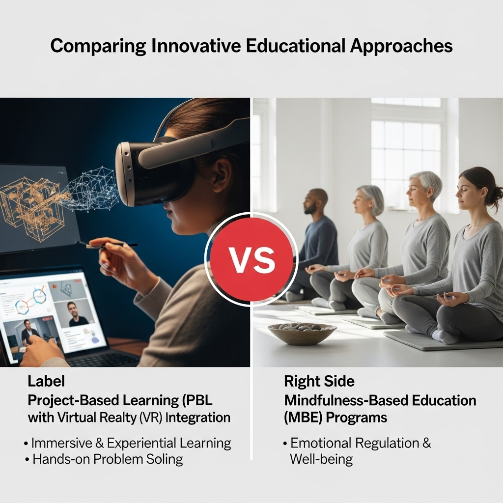 Comparison of Educational approachesProject-Based Learning (PBL) with Virtual Reality (VR) Integration vs. Mindfulness-Based Education (MBE) Programs