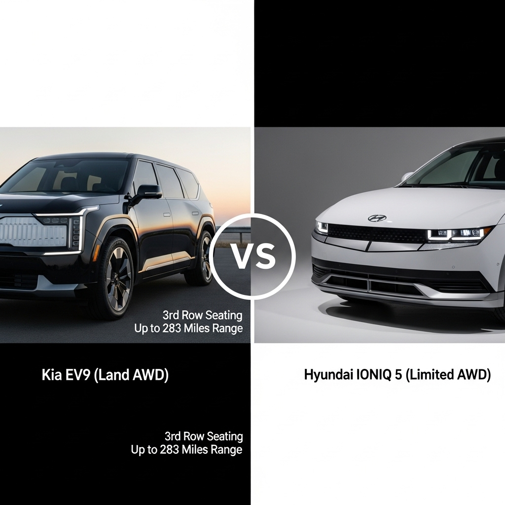 Comparison of Electric vehiclesKia EV9 (Land AWD) vs. Hyundai IONIQ 5 (Limited AWD)