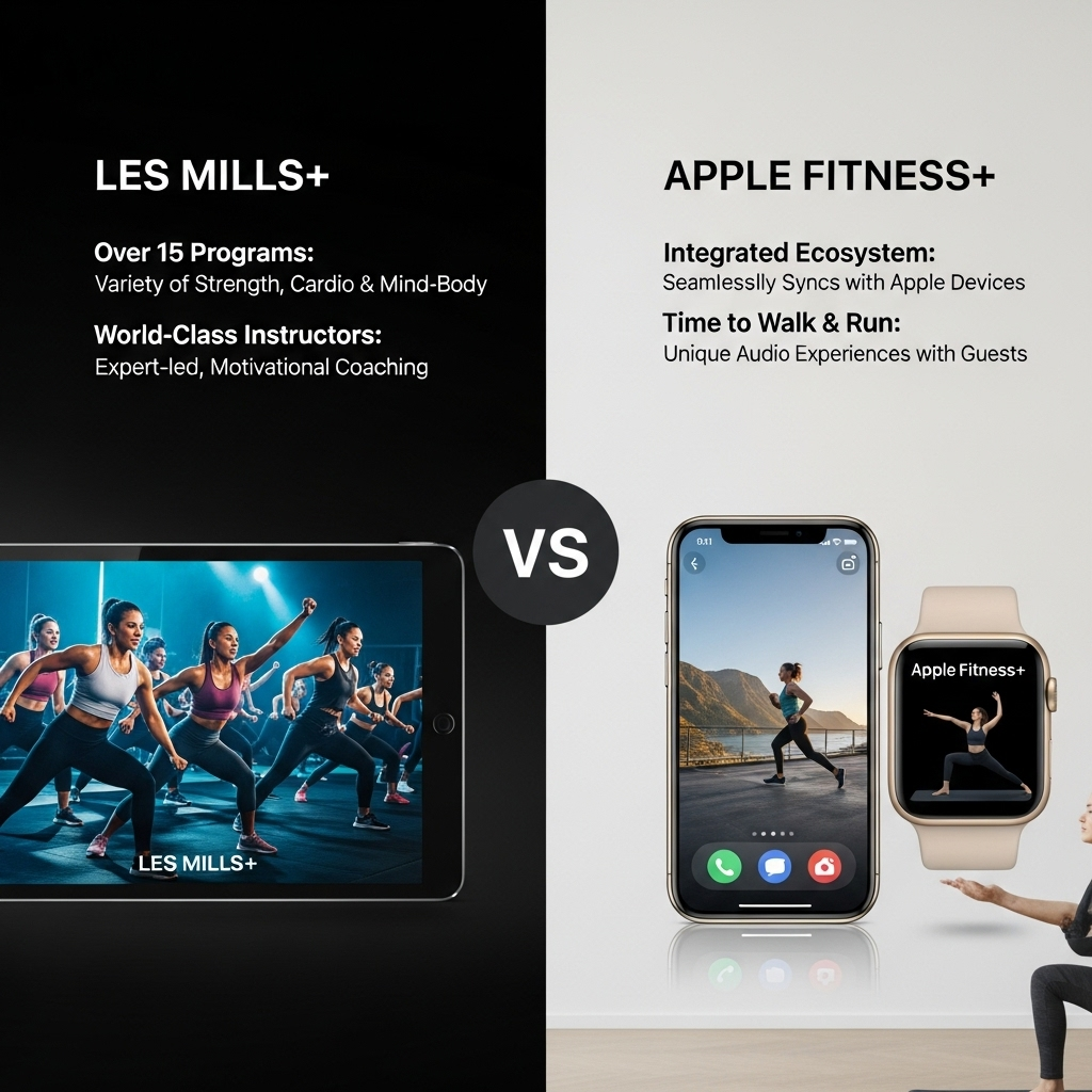 Comparison of Fitness programsLes Mills+ vs. Apple Fitness+
