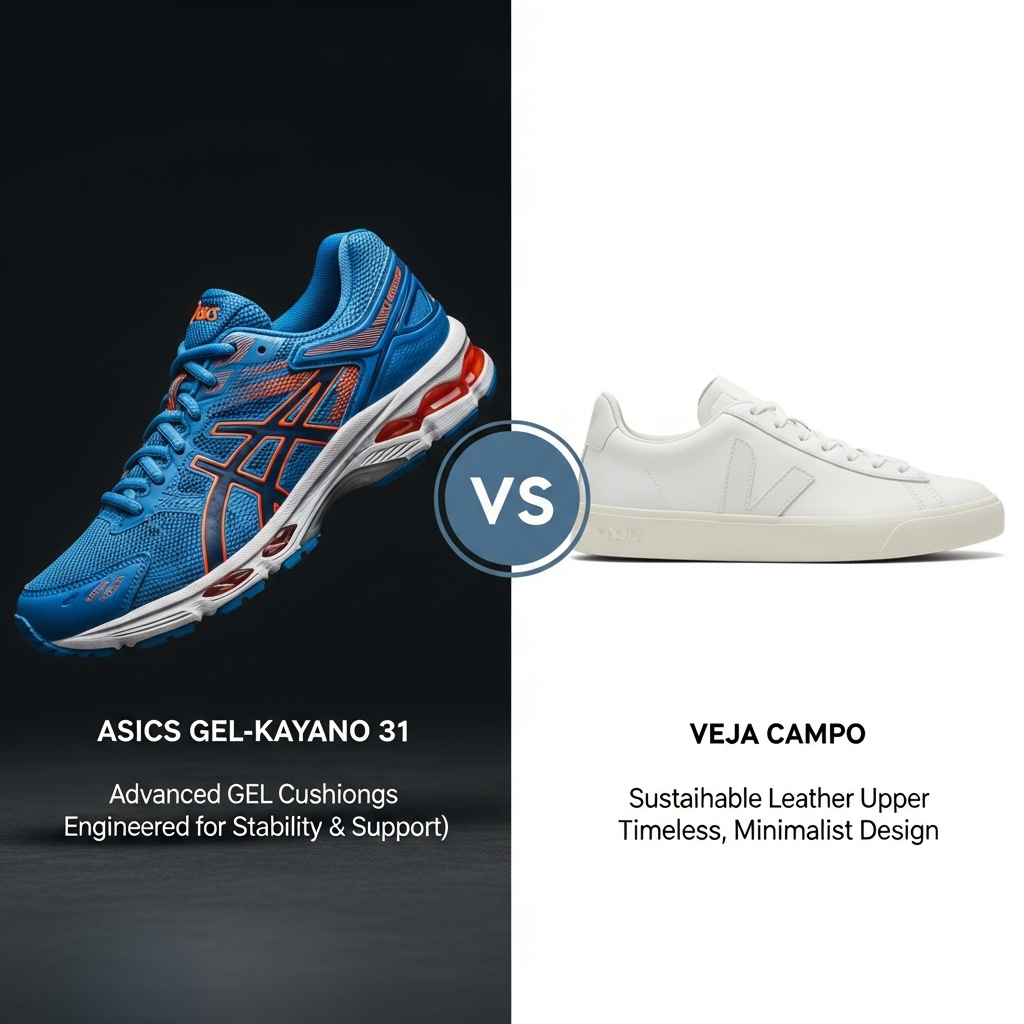 Comparison of FootwearASICS GEL-Kayano 31 vs. Veja Campo