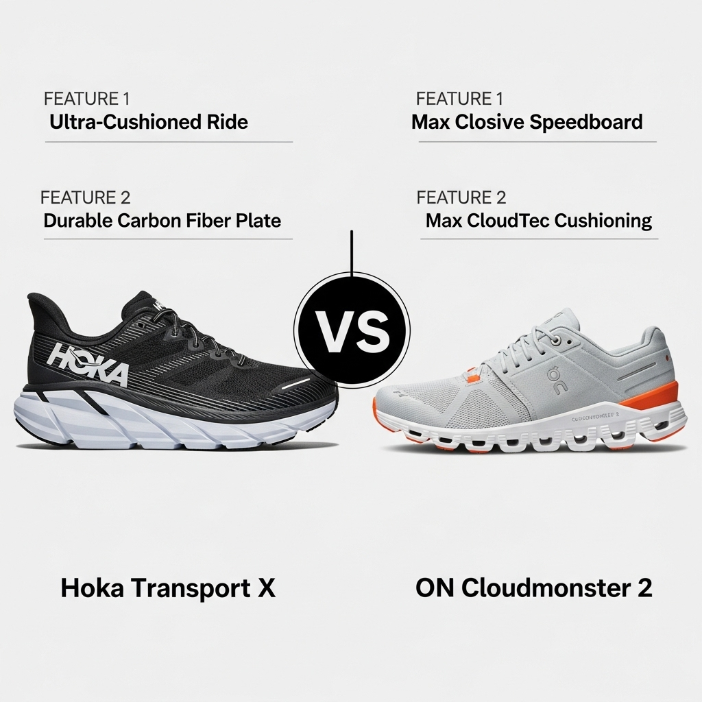 Comparison of FootwearHoka Transport X vs. ON Cloudmonster 2