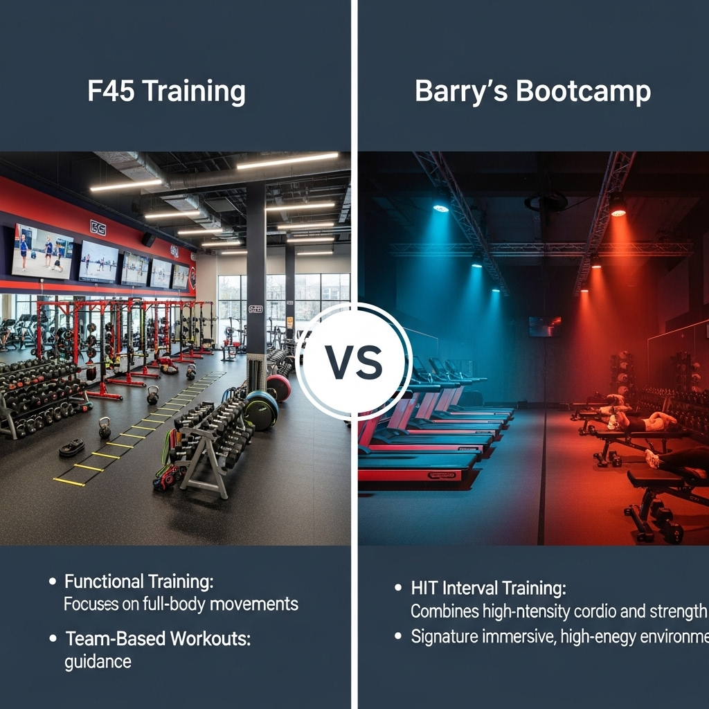Comparison of Gyms & fitness centersF45 Training vs. Barry's Bootcamp