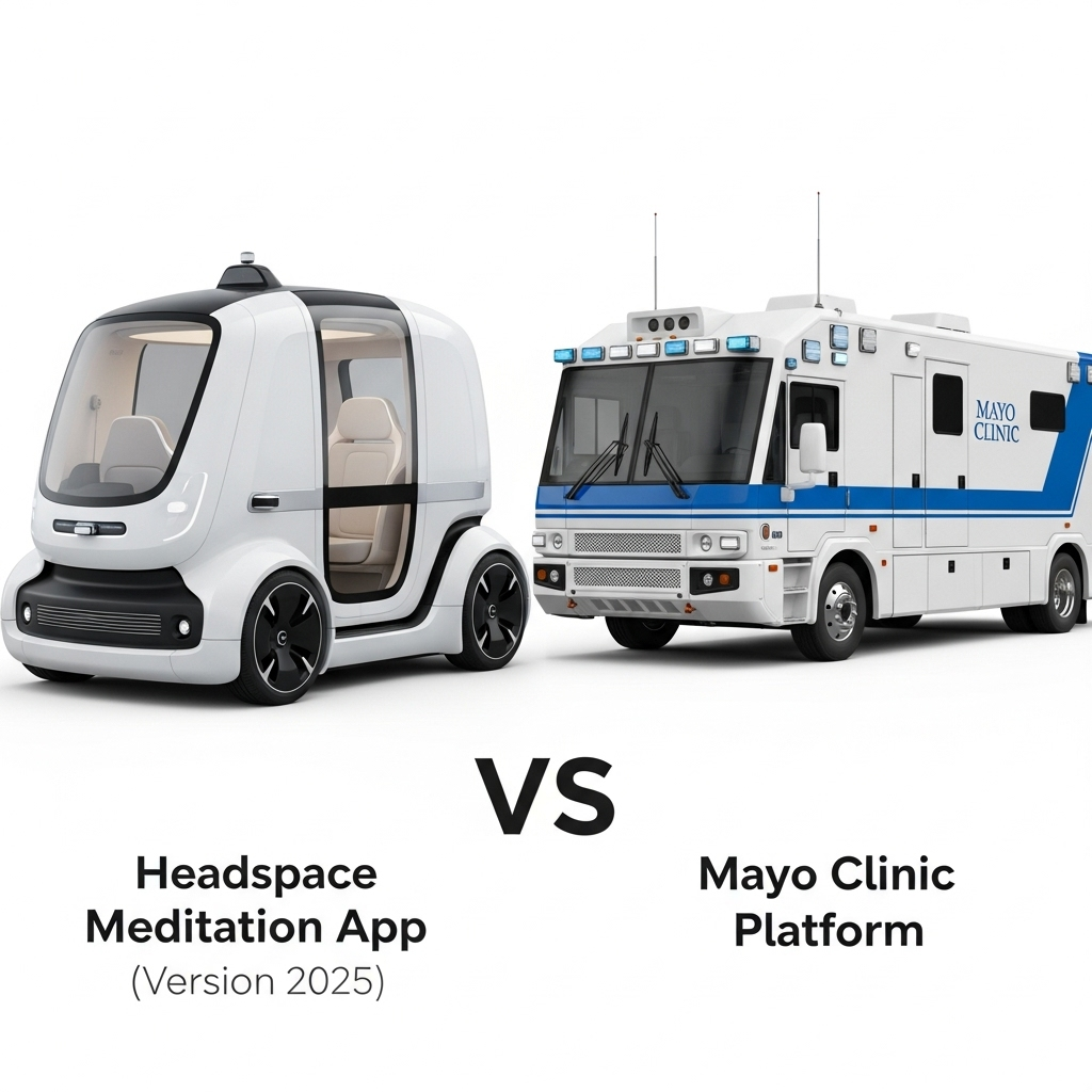 Comparison of Healthcare servicesHeadspace Meditation App (Version 2025) vs. Mayo Clinic Platform