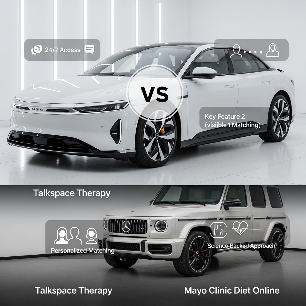 Comparison of Healthcare servicesTalkspace Therapy vs. Mayo Clinic Diet Online
