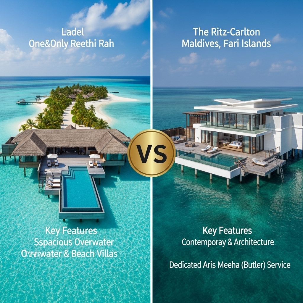Comparison of Hotels & resortsOne&Only Reethi Rah vs. The Ritz-Carlton Maldives, Fari Islands