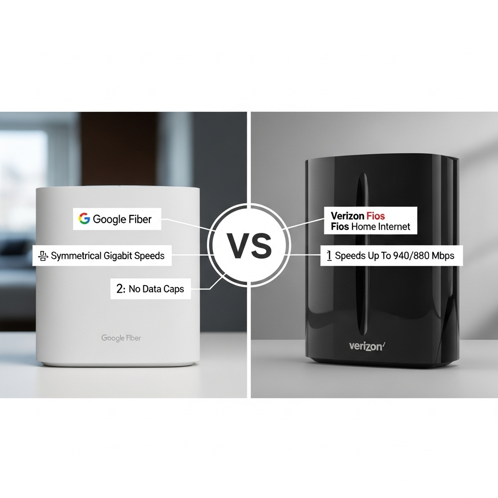 Comparison of Internet service providersGoogle Fiber vs. Verizon Fios Home Internet
