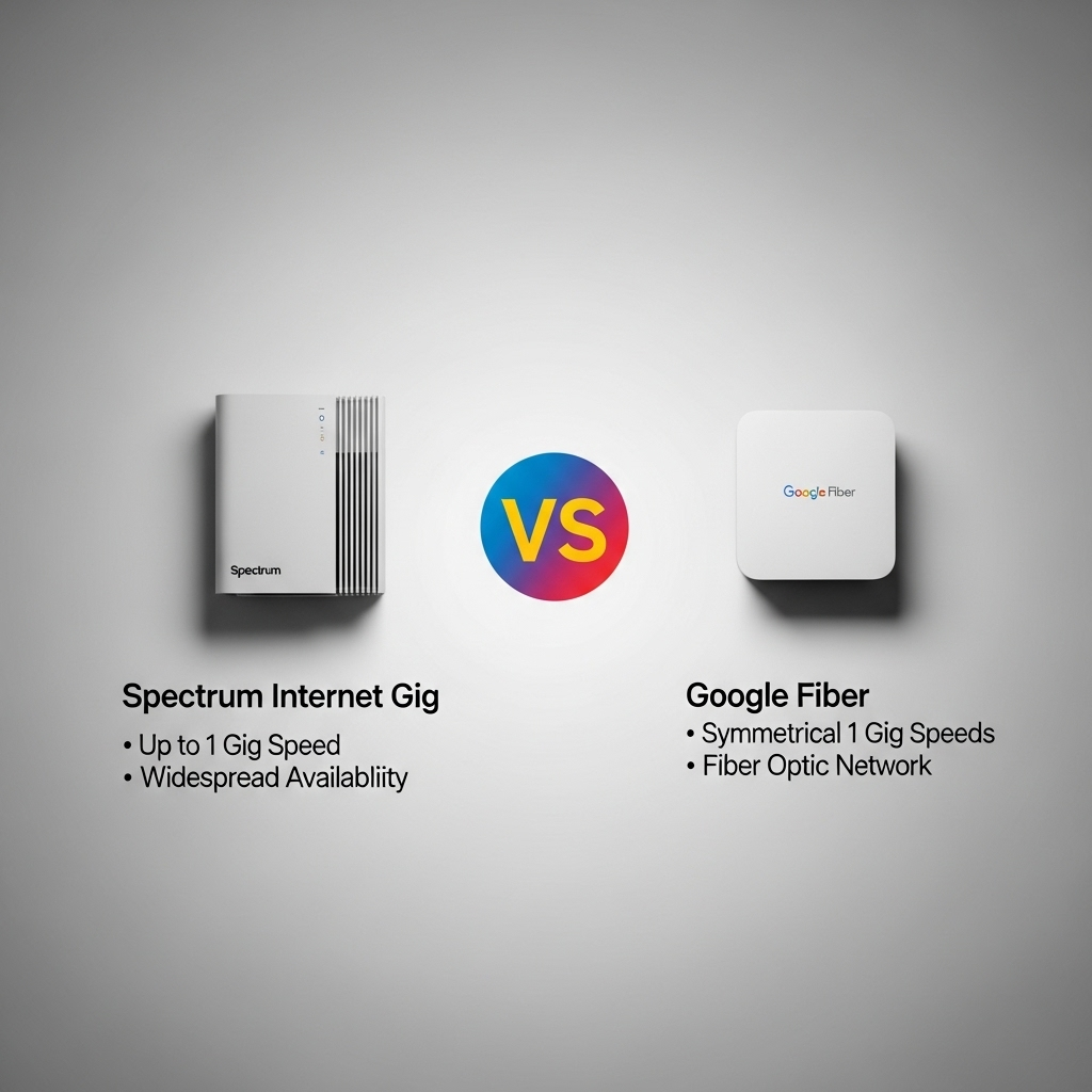 Comparison of Internet service providersSpectrum Internet Gig vs. Google Fiber