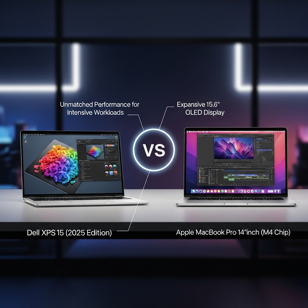 Comparison of LaptopsDell XPS 15 (2025 Edition) vs. Apple MacBook Pro 14-inch (M4 Chip)