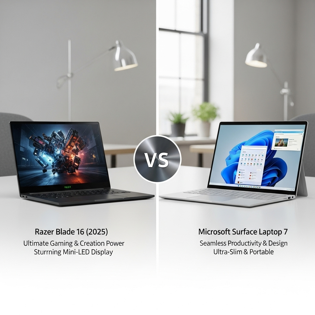 Comparison of LaptopsRazer Blade 16 (2025) vs. Microsoft Surface Laptop 7