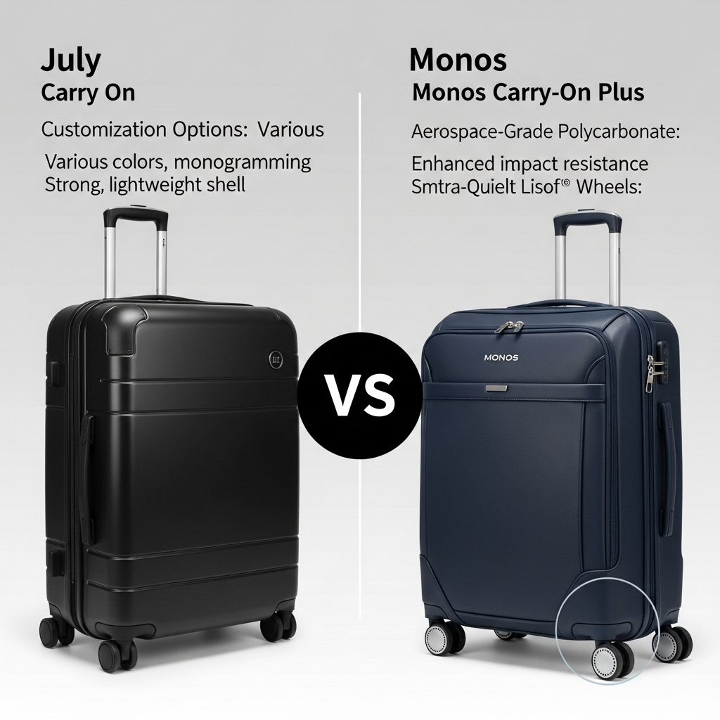 Comparison of Luggage brandsJuly vs. Monos