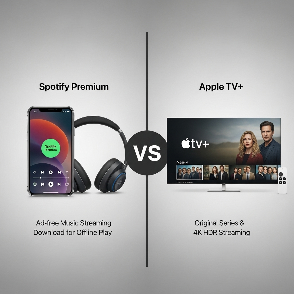 Comparison of Media subscription servicesSpotify Premium vs. Apple TV+