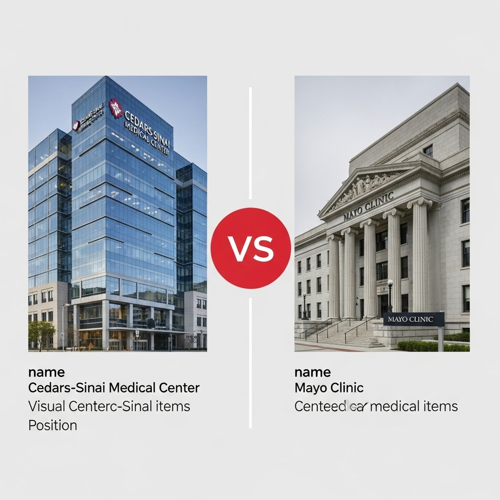 Comparison of Medical centersCedars-Sinai Medical Center vs. Mayo Clinic