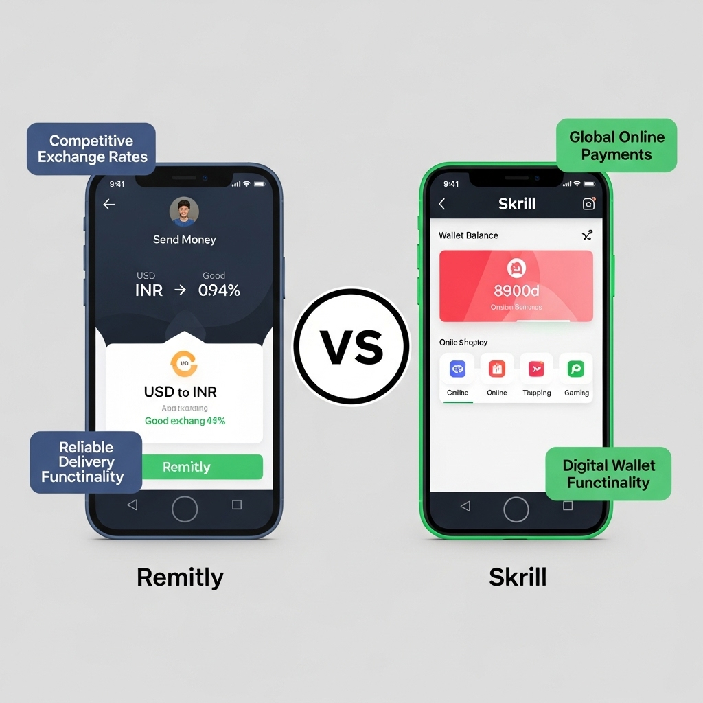 Comparison of Money transfer servicesRemitly vs. Skrill