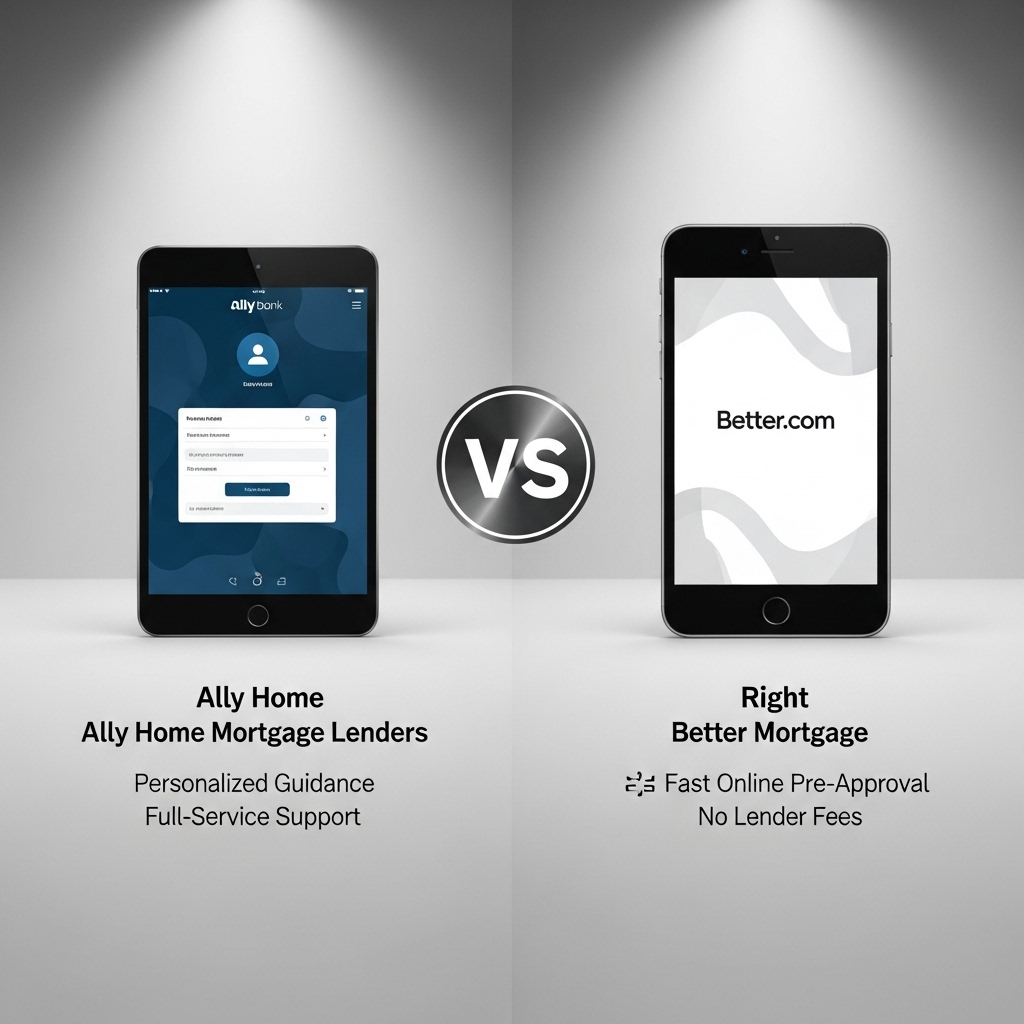 Comparison of Mortgage lendersAlly Home vs. Better Mortgage