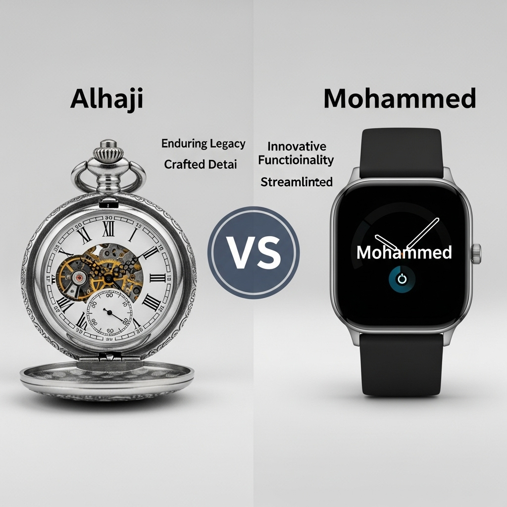 Comparison of NamesAlhaji vs. Mohammed