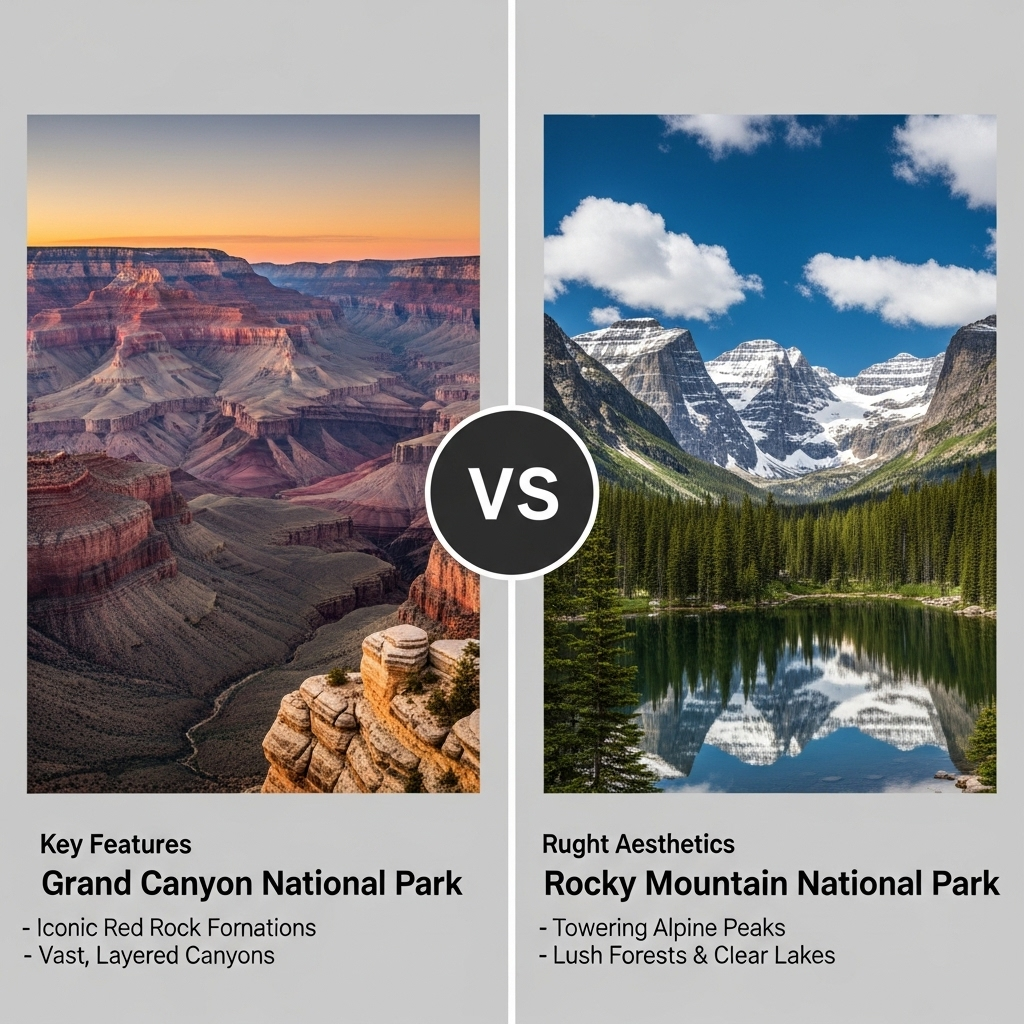 Comparison of National parksGrand Canyon National Park vs. Rocky Mountain National Park