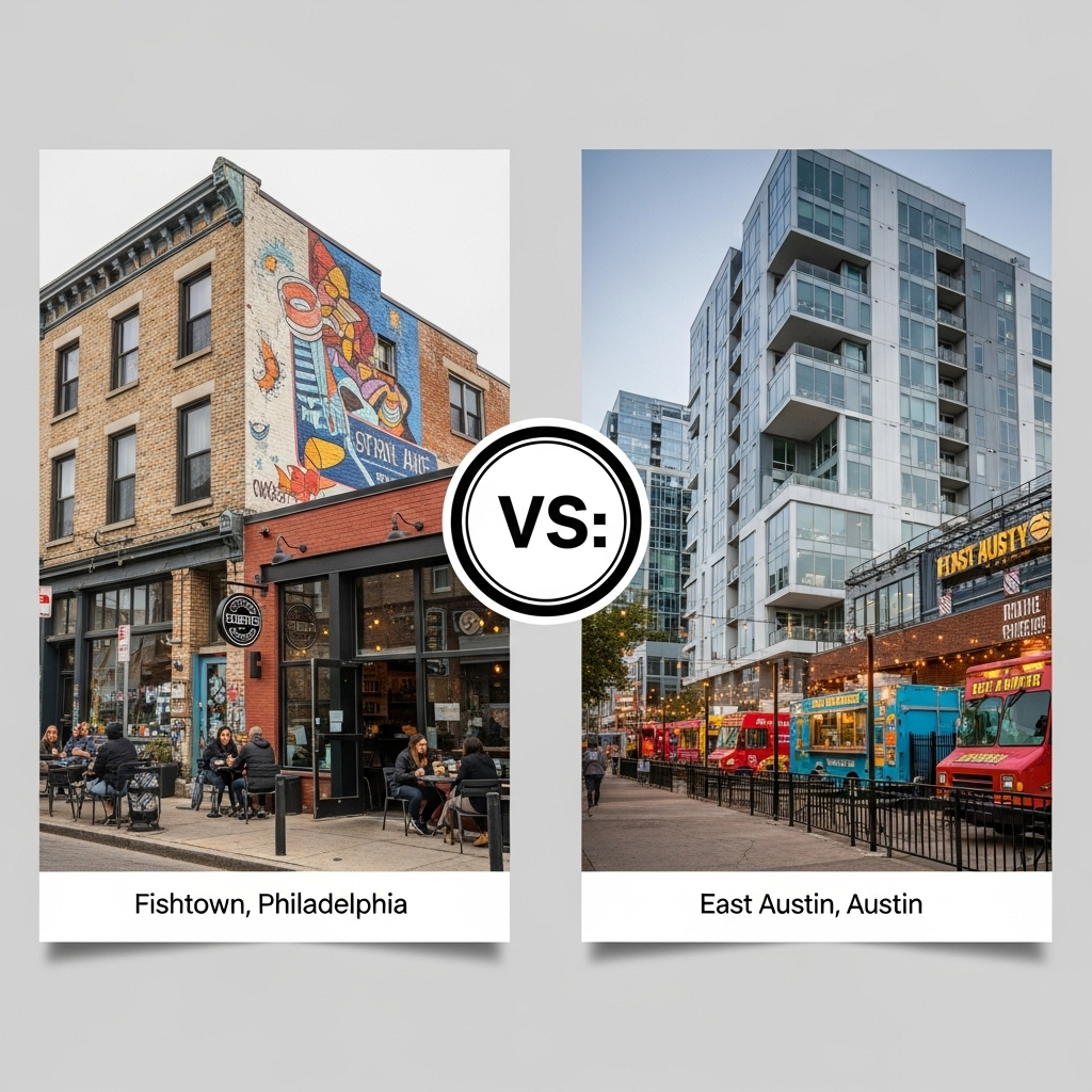 Comparison of NeighborhoodsFishtown, Philadelphia vs. East Austin, Austin