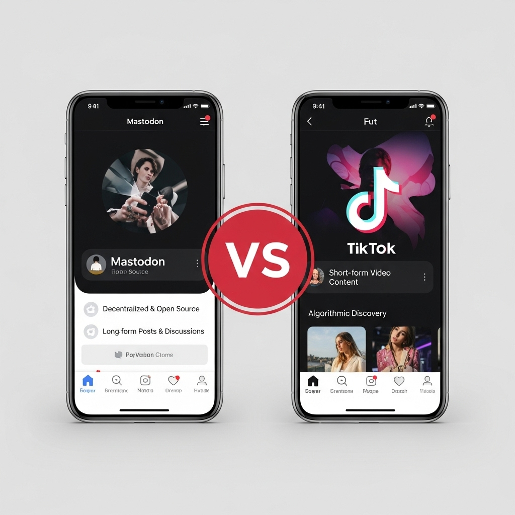 Comparison of Networking platformsMastodon vs. TikTok