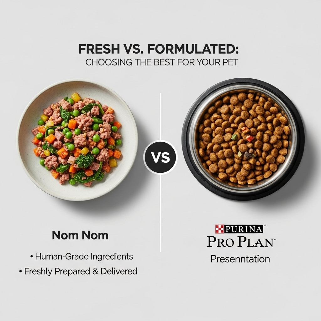 Comparison of Pet food brandsNom Nom vs. Purina Pro Plan