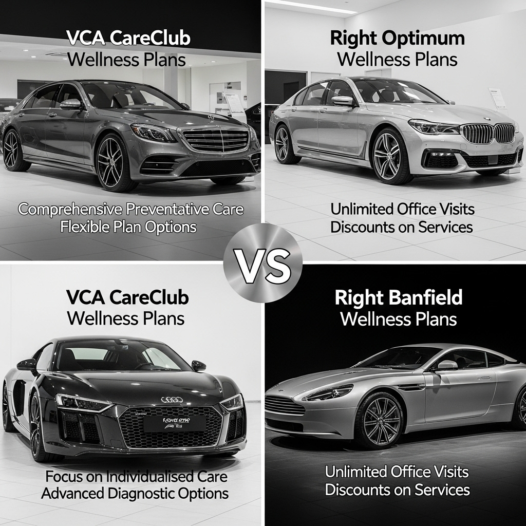 Comparison of Pet healthcare servicesVCA CareClub Wellness Plans vs. Banfield Optimum Wellness Plans