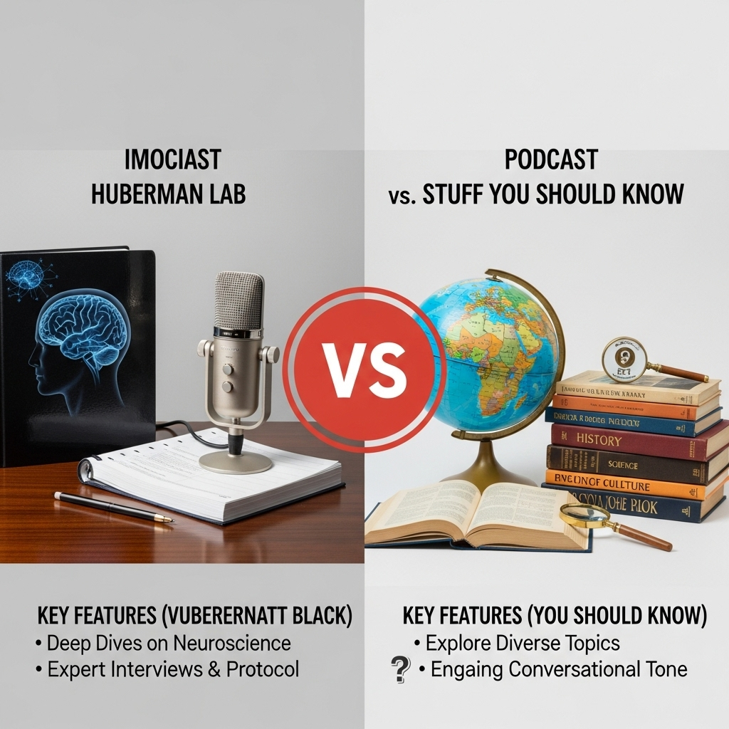 Comparison of PodcastsHuberman Lab vs. Stuff You Should Know
