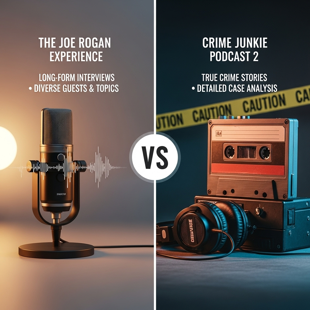 Comparison of PodcastsThe Joe Rogan Experience vs. Crime Junkie