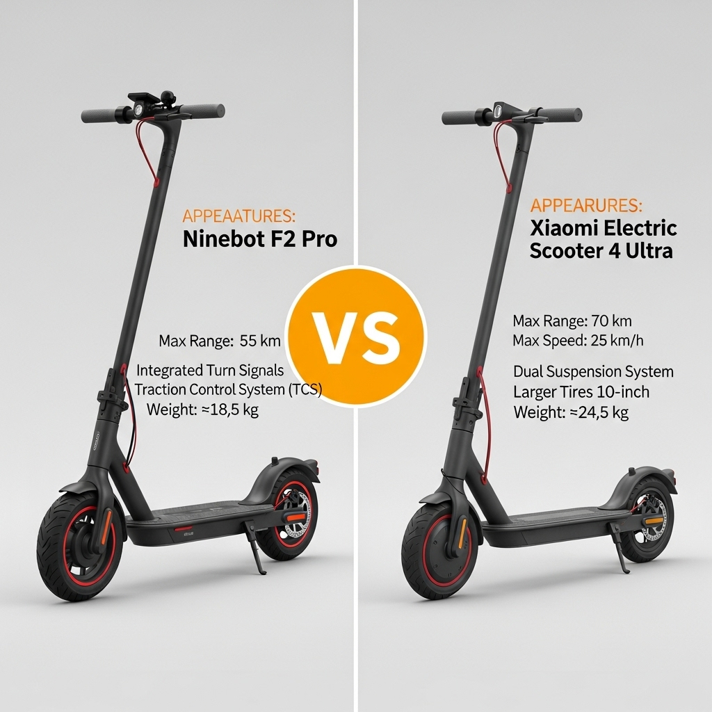 Comparison of ScootersSegway Ninebot F2 Pro vs. Xiaomi Electric Scooter 4 Ultra