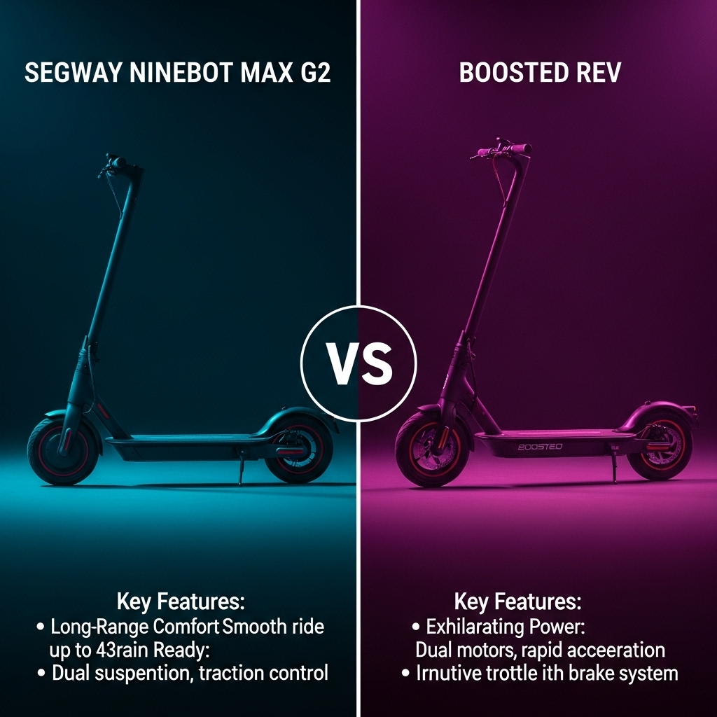 Comparison of ScootersSegway Ninebot Max G2 vs. Boosted Rev (if re-released or a spiritual successor)